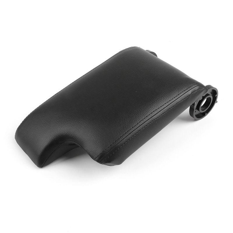 

Black Leather Armrest Center Console Lid Cover For BMW E46 3 Series 1998-2006 Black Replacement чорний