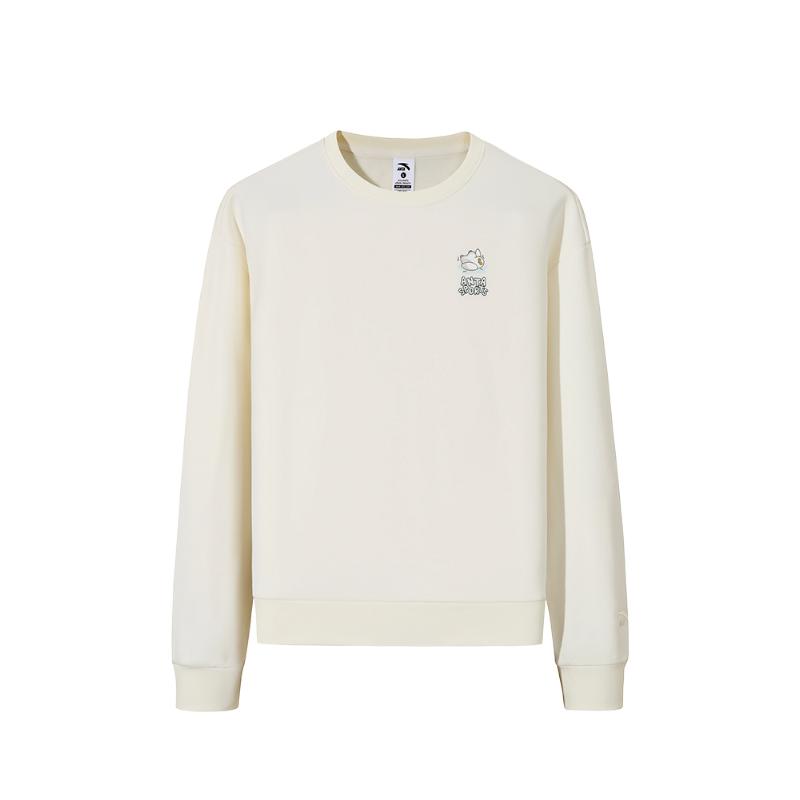 

Anta Осенняя повседневная мода Толстовка с круглым вырезом Женские топы Теплый-Нефритово-белый 962548712-1 XL