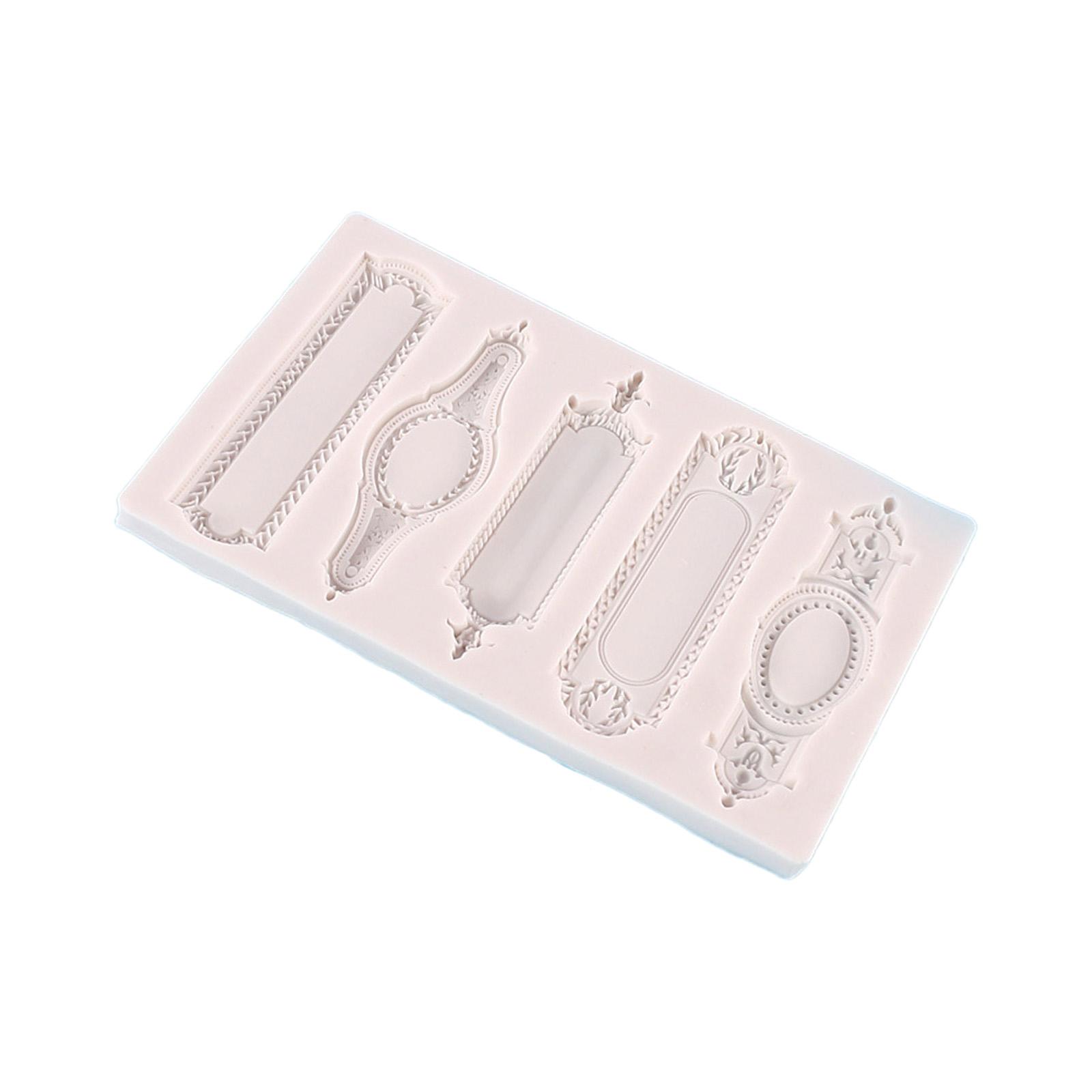 European Style Cake Border Moulds Silicone Dessert Mould Chocolate Molds Picture Frame Shaped Kitchen Baking Accessories