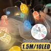 1.5M 10LED New Crackle Colourful Eggs String Lights Easter Party Decoration Hanging Bedroom Ambience Sense Chandelier Decoration