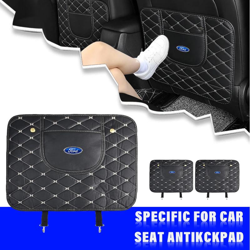 Car Kick Pad Back Seat Protect Auto Anti Mud Dirt Pad with Storage Bag Protection CoverFor Ford Ecosport Edge Figo Flex Focus