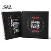Family Photo Album Album, 6 Inch Cardboard with Black Paper Pages for DIY Memory Handmade Scrapbook Keeping, Portable Vintage Travel Celebrations,