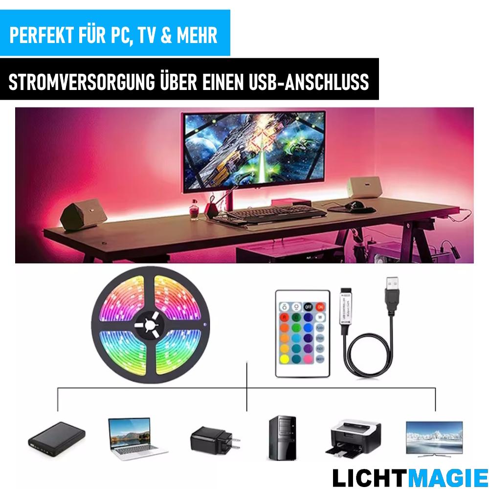 SVĚTELNÁ MAGIE 10m LED pásek RGB lišta proužek pás světlo svítidlo světelný řetěz