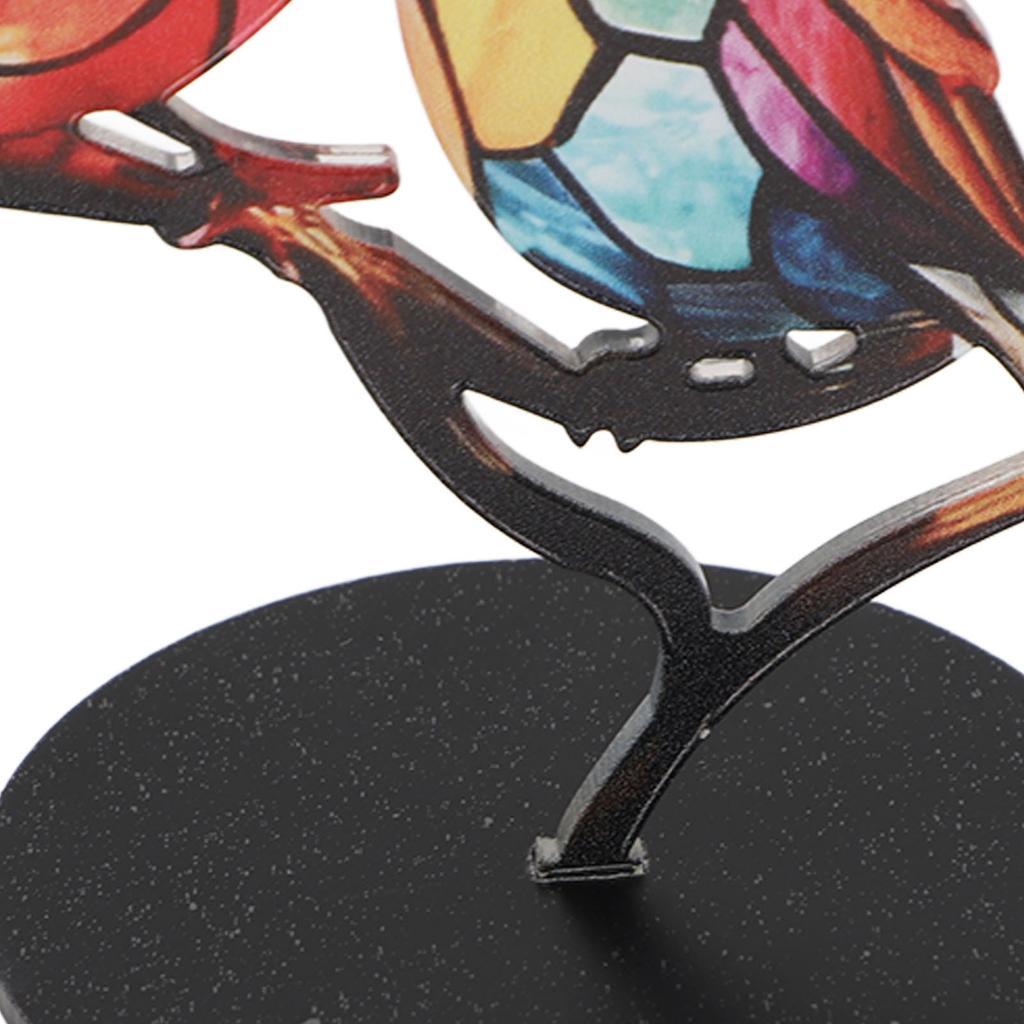 Double Sided Acrylic Bird Ornament 2D Decorative Bird Figurine Home Office Decor