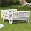 Vidaxl Children's Picnic Table, White, 88X122X58 Cm, Pine Wood