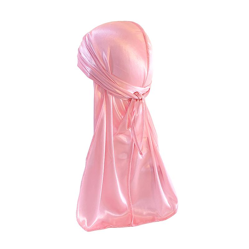 Silky Durag For Kids Boys Adult Long Tailed Pirate Hat Hip-Hop Bandanas Doo Rag Turban Waves Cap Headwear Pre-Tied Headwrap