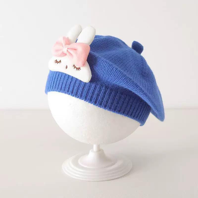 Infant Spring & Autumn Wool Beret - Cute Flower Knit Hat for Boys & Girls