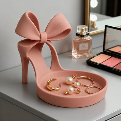 High Heel Jewelry Stand Stiletto Design Jewelry Holder Desktop Decorative Jewelry Organizer for Rings Earrings Bracelets Dressing Table Vanity Decor