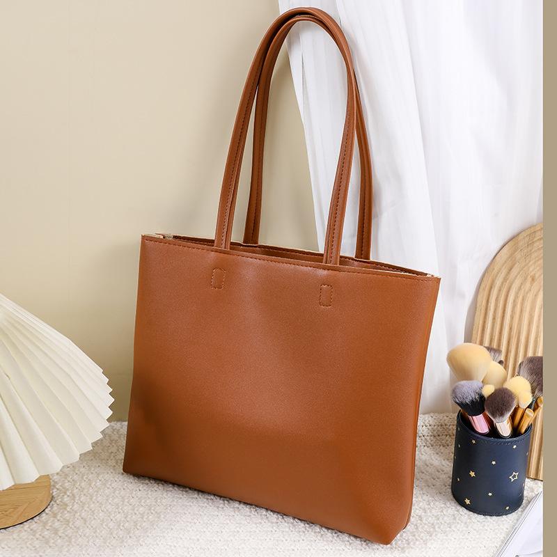 New Tote Bag Women's Large-capacity Simple Japanese Commuter Bag Handbag Women's Bag Casual Versatile Shoulder Bag
