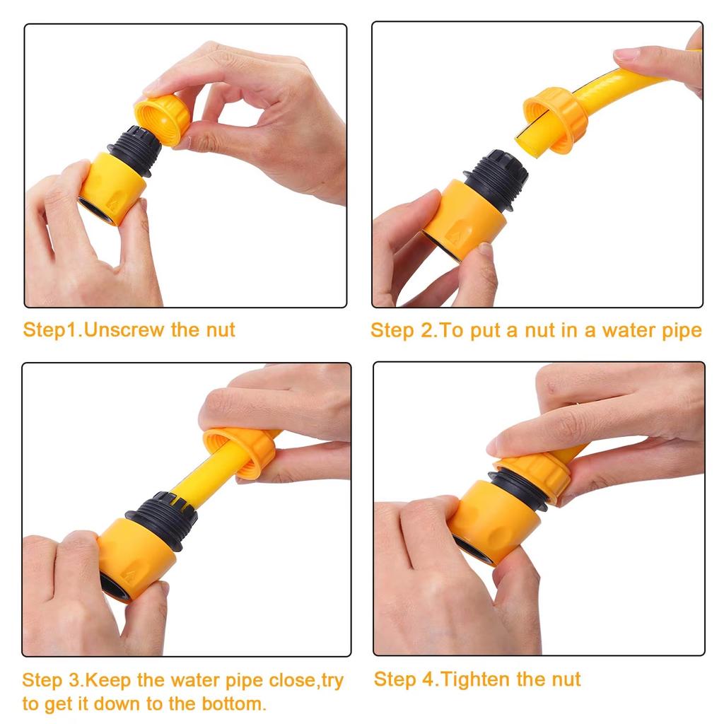 Y-Type Garden Watering Hose Fitting Adapter Extender Kit ABS Quick Coupling 1/2” Inner And Outer Thread for Hose