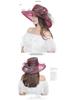 Korean Retro Floral Mesh Sun Hat - Women's Summer Fedora