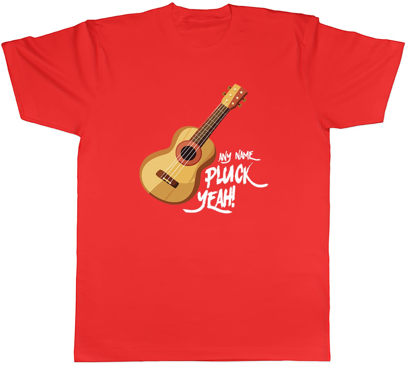 Personalised Ukulele Player Pluck Yeah Unisexs TShirt Tee Gift Top S
