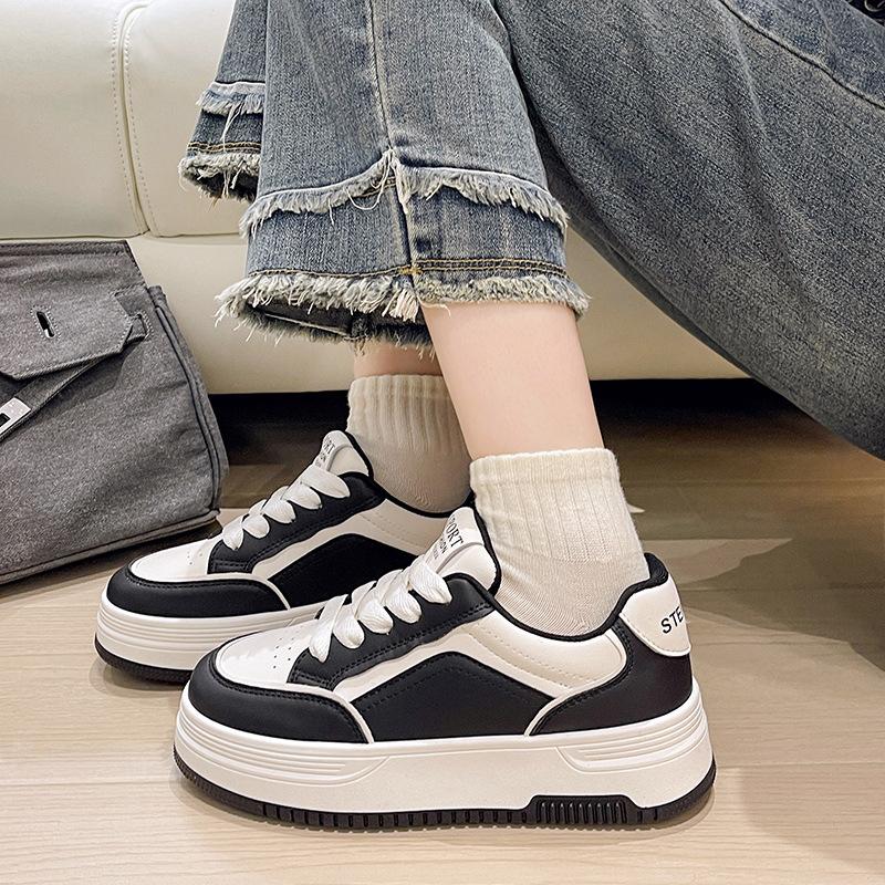 Platform white shoes women's spring and summer new heightening board shoes casual sports versatile single shoes women's