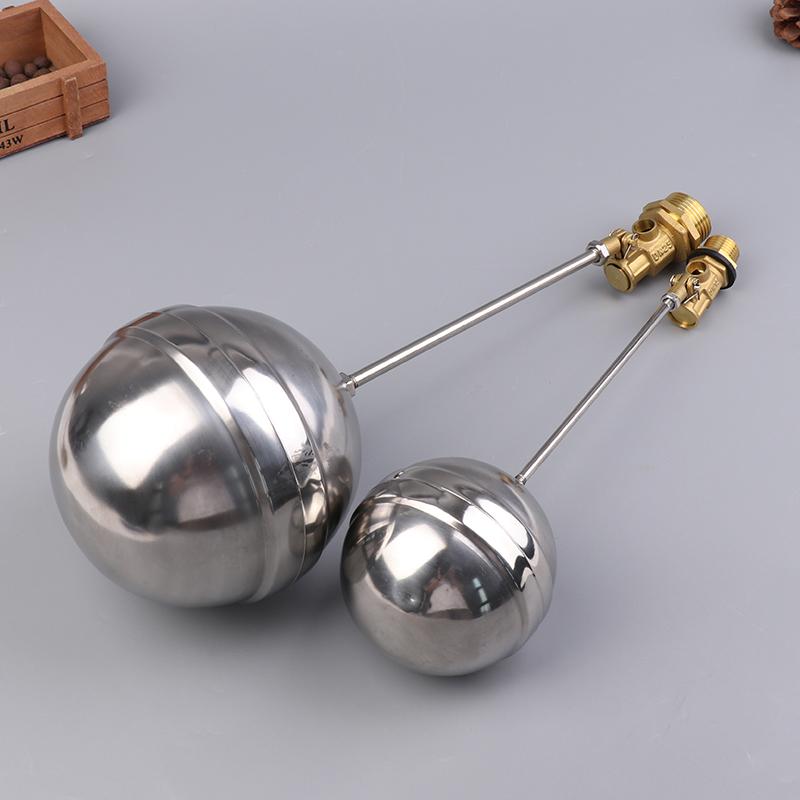 1/2" 3/4" 1" Brass Float Valve Cold And Hot Water Tank Floating Ball Valve Toilet Valve SS201 Stem Flow Control Cistern