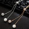 Long Stunning Box Chain Necklace For Women Featuring Alloy Pendant In Silver Gold
