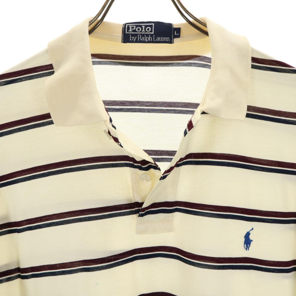 Polo by Ralph Lauren Short Sleeve Polo Shirt L Cream Type Men's Used