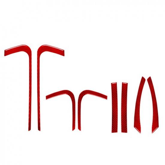 Red Carbon Fiber Interior Door Panel Kit Cover Trim For Land Rover Range Rover