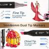 24-168Colors Dual Tip Art Markers Set, Alcohol Markers for Adult Students, Professional Sketch Pens for Drawing/Sketching/Manga
