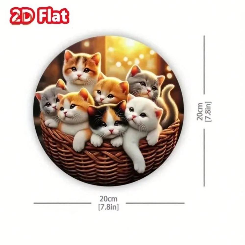 Vintage Cat Tin Sign Retro Wall Decor Metal Art Home Gift