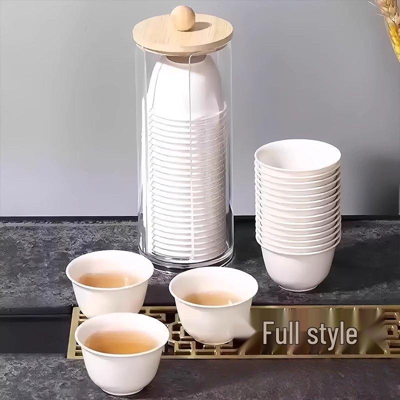 ZISIZ Disposable Rice Husk Kung Fu Teacup