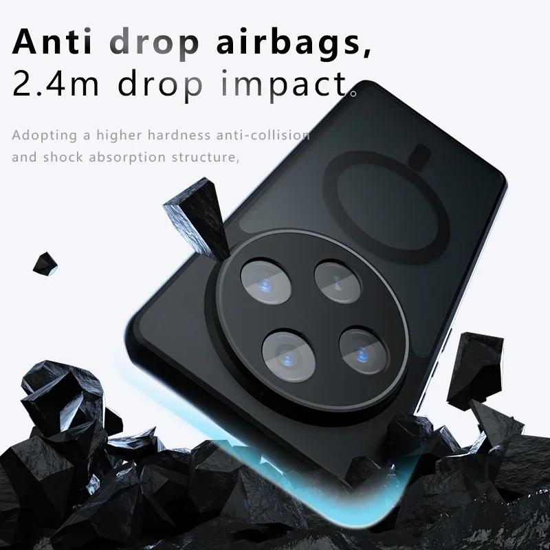 Hülle für Redmi 14C 14R Note 14 Pro Plus Hülle Luxus Rüstung Magnetische Drahtlose Ladehülle für POCO C75 F6 X6 Pro M6 Matte Stoßfeste Stoßstange Funda