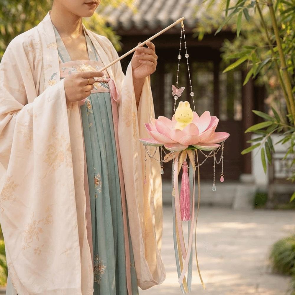 Glowing Lotus Flower Lanterns Material Package Mid-Autumn Festival Lantern Mid-Autumn Festival