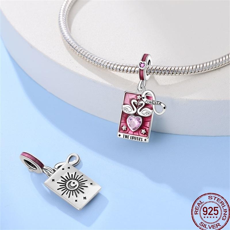 Copper Tarot Star Moon Sun Cross Bible Holy Blessing Amulet Beads Fit 3Mm Pan Original Bracelet Diy Gift