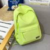 Women Lightweight Waterproof Backpack Solid Color Student Schoolbag