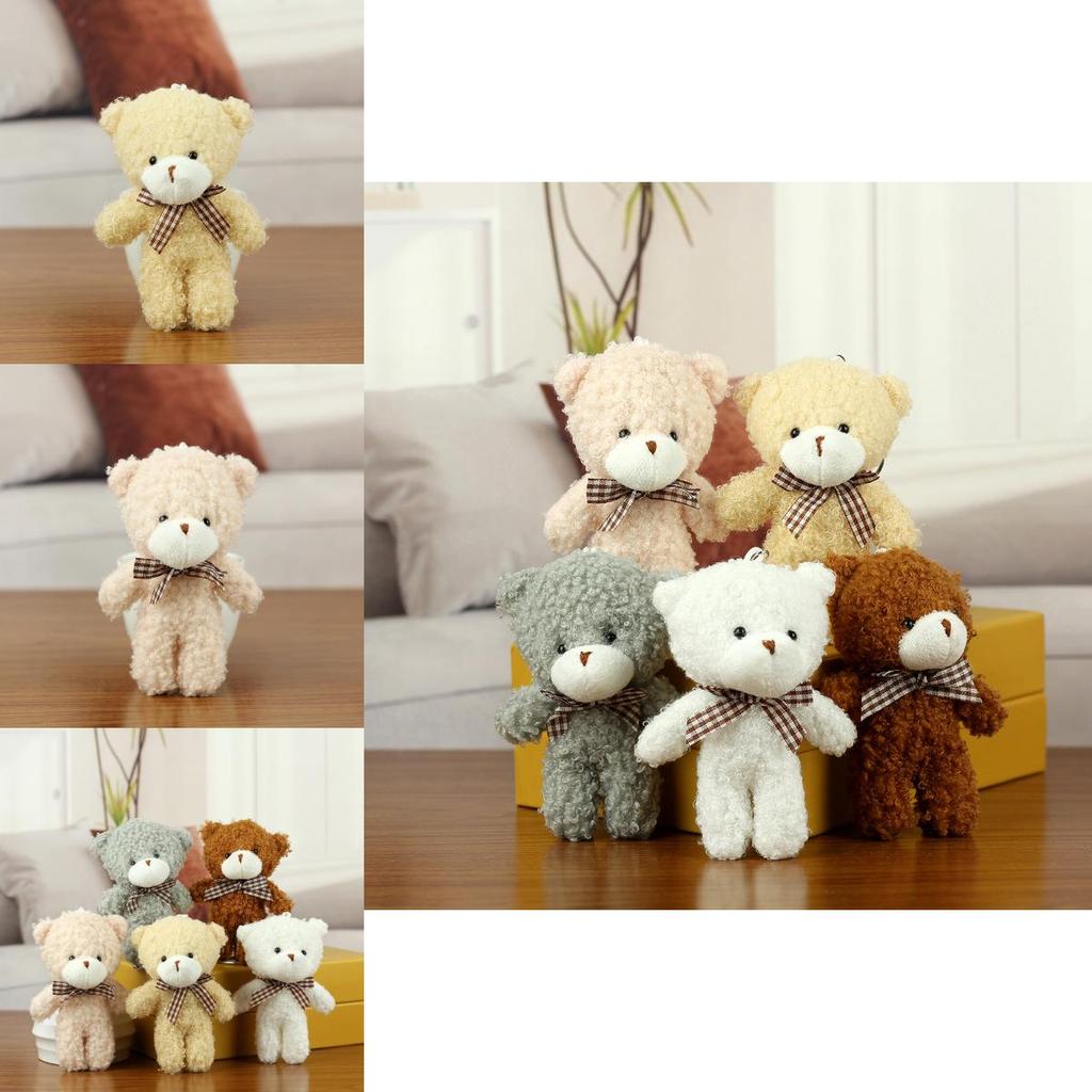 Uroczy Mini Pluszowy Miś Zabawka Pluszowa Wisząca Zawieszka Miękkie Wypchane Zwierzątko Breloczek Prezent