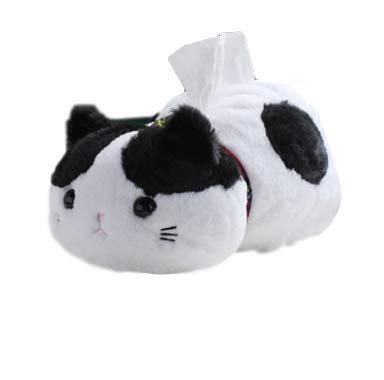 

Masanaoya Tissue Case, Plush Cat Tissue Cover, Cat Tissue Case, Fluffy Cat Merchandise (White or Black)