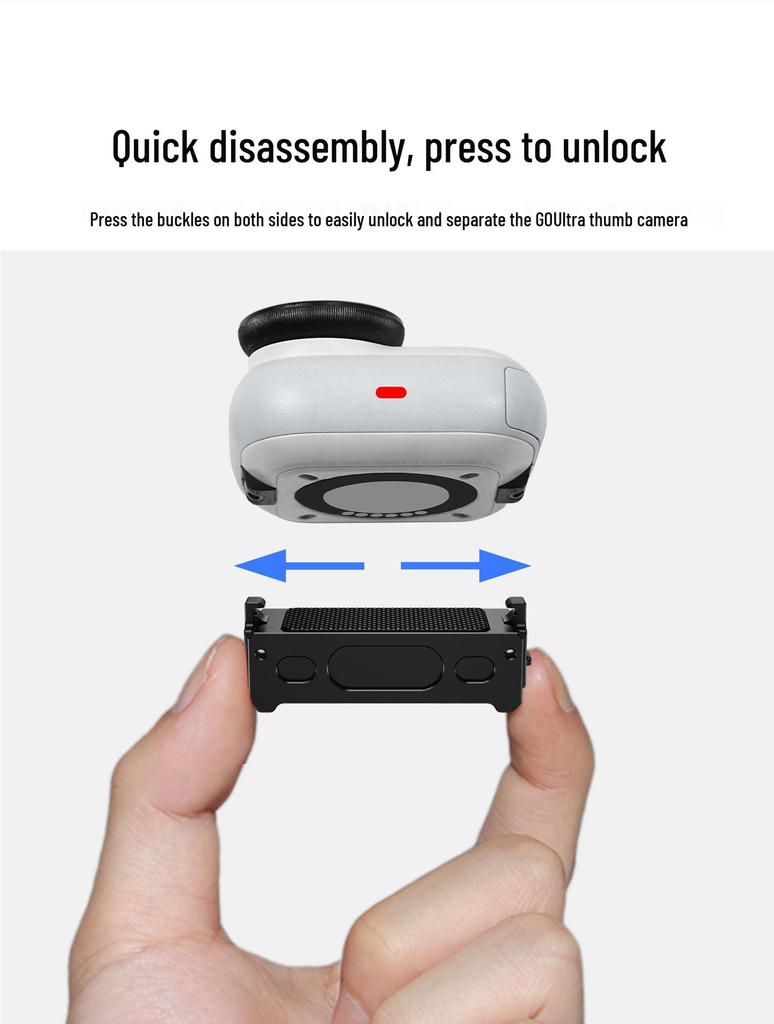 Insta360 GO Ultra Magnetic Quick-Release Metal Base & Dual-Interface Adapter.