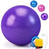 PVC Yoga Ball for Adults Fitness Exercise and Massage Anti-Burst Durable Non-Slip Surface for Home Gym and Physical Therapy Use