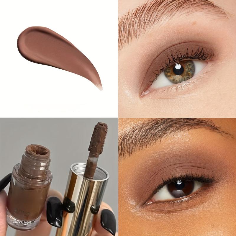 Tekutá oční stínová tyčinka - Matná & Třpytivá pro konturování & Oční make-up, Mísitelná krémová textura, Dlouhotrvající nošení, Přirozený oční make-up