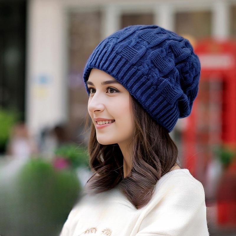 Women's Warm Knitted Beanie: Versatile, Ear Protection, Pullover, Stackable - Perfect for Autumn, Winter, and Postpartum Wear