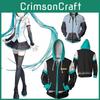 Stilvoller Hatsune Miku Vocaloid Reißverschluss-Hoodie mit weichem Material für den täglichen Gebrauch