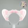 Fasce per Capelli con Orecchie da Gatto Peluche Per Costumi da Cameriera Anni 2000 Accessorio per Capelli Morbido con Fiocco a Nastro 6 Colori