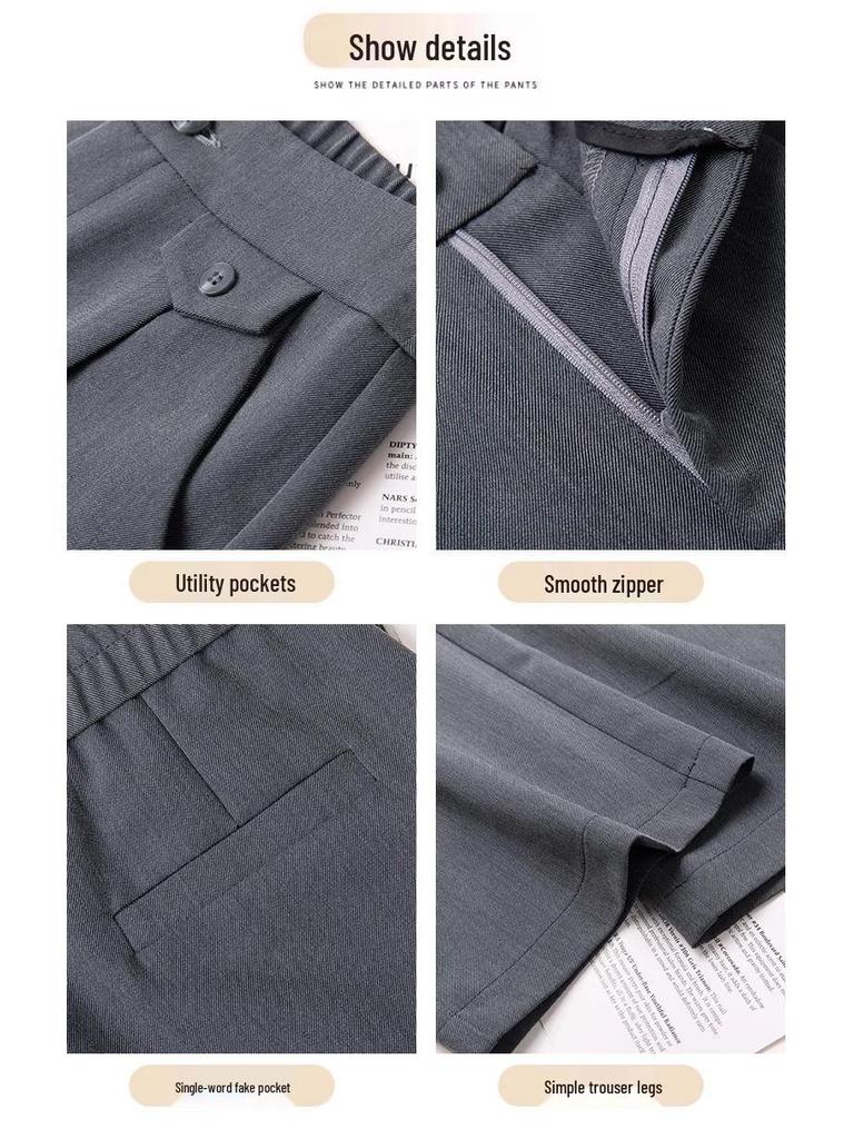 Women's High-Waisted Wide-Leg Pants - Slimming, Loose, Casual Straight-Leg Trousers for Spring/Summer/Autumn 2025