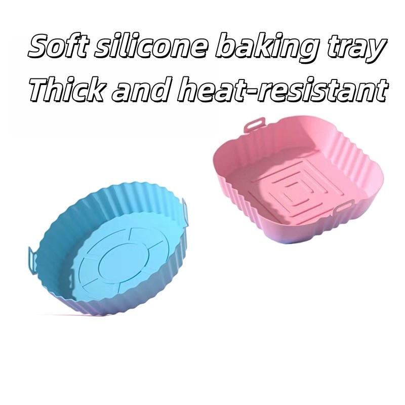 1/3/6Pcs 450°F Silicone Non-Stick Dual Texture Dishwasher Safe Crispy/Steam Cooking Baking Tray Air Fryer Mats