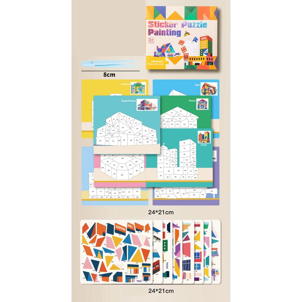 Children's Stickers Puzzle Drawings Montessori Animal Traffic Shape Matching Fine Motor Training Puzzle Board Educational Toys
