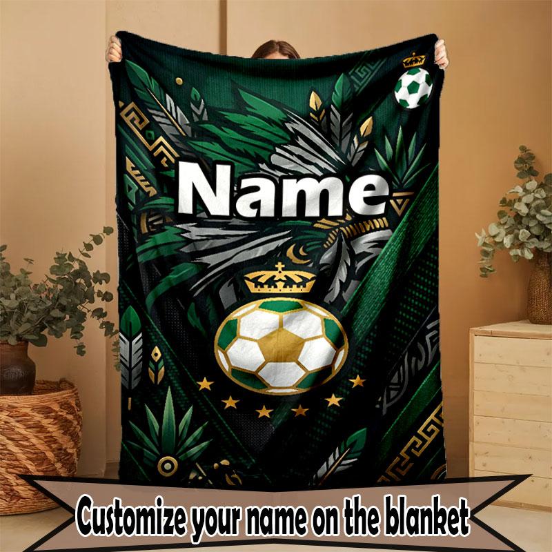 Custom Name Personalized Club Santos Laguna Print Blanket, Home Decor, Bedroom, Sofa, Camping, Couch, Gifts for Birthday Christmas