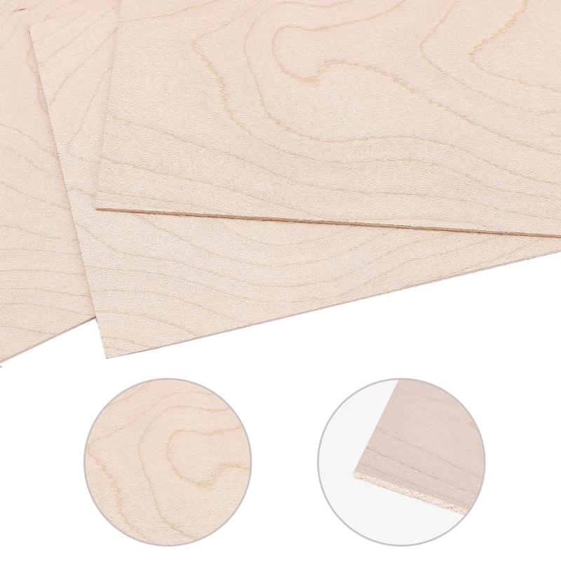 3 Pcs Maple Wood Guitar Head Veneer Shell Sheet Headplate Electric Guitar Neck Shims Plate Headstock Guitar Accessories