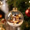 Sports Ball Christmas Tree Ornaments Set Plastic Clear Hanging Balls Holiday Party Decor