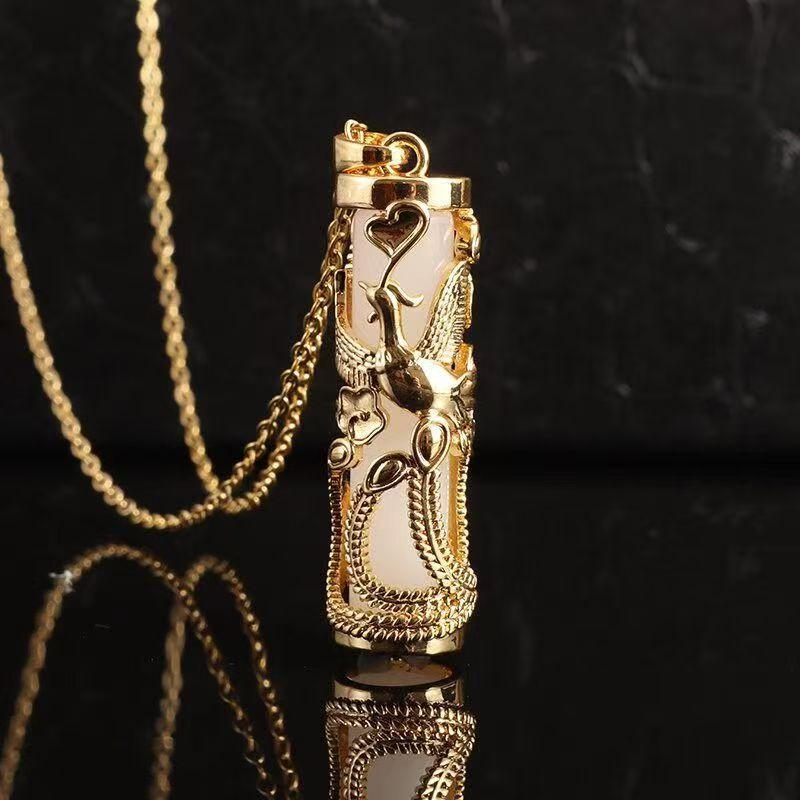 Jóias de Aço Inoxidável Personalidade Die- Pingente Espelho Colar Pingente