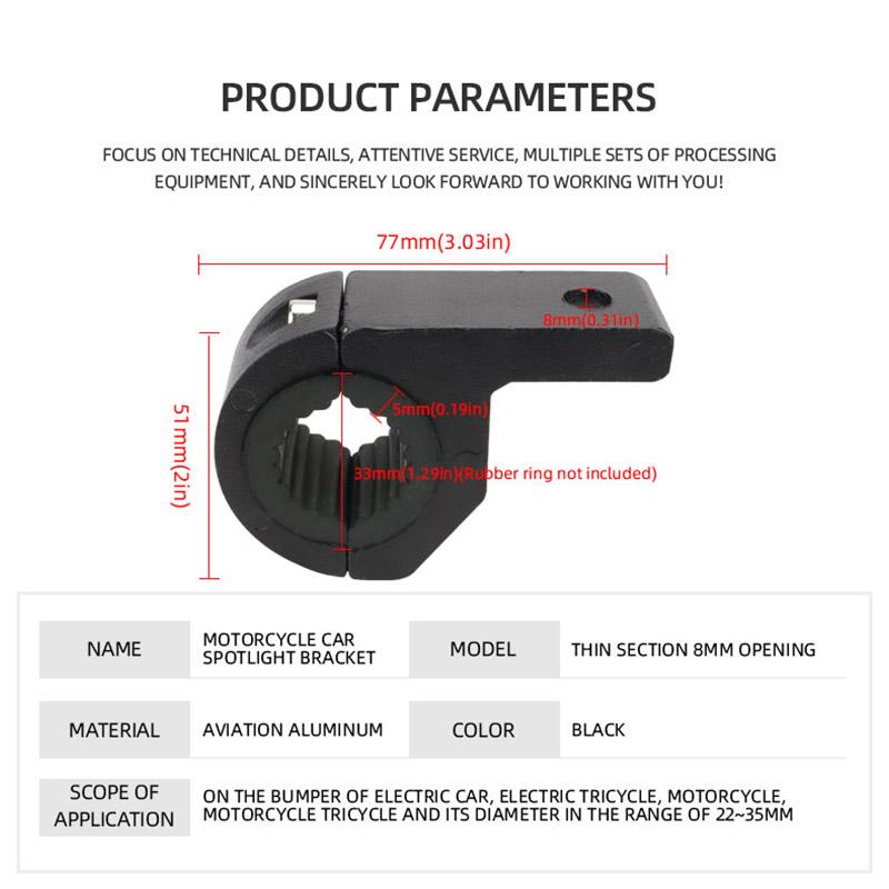 1pc Motorcycle Mounting Bracket Headlight Spotlight Mount Universal Motorcycle Fog Light Bracket Headlamp Holder Accesorios
