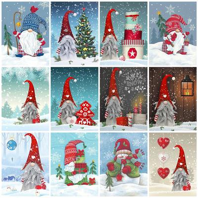 Pittura diamante 5D Natale Babbo Natale Diamante Ricamo Inverno Mosaico Strass Immagine Decorazioni per la casa