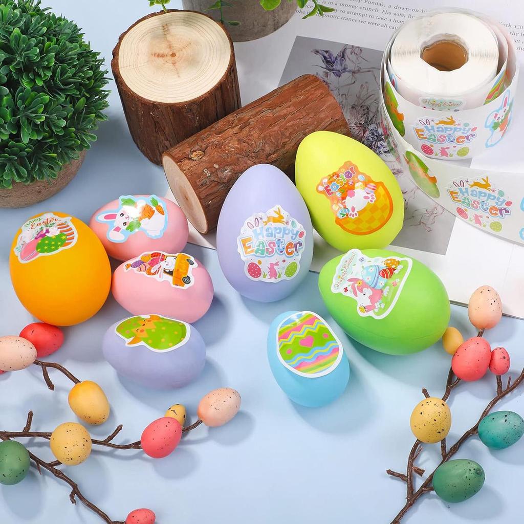 500pcs Happy Easter Stickers Cute Rabbit Egg Stickers Gift Sealing Labels Baking Package DIY Wrapping Box Gift Bag Decoration