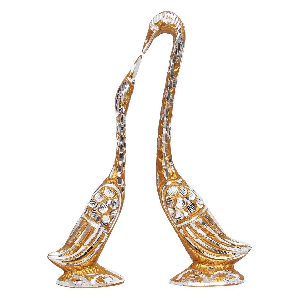 Cute Swan Love Birds with 7 Inch Height Decorative Figurine