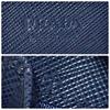 Used Excellent Condition Prada Bi-color Saffiano Leather Bifold Wallet, Blue X Navy