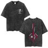 Fit Summer Bloodborne Game Peripheral Printed Washed Distressed Shortsleeved Tshirts For Unisex And Unisex Retro And Loose