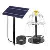 Solar Bird Bath Fountain Three-Tiered Cascade Fountain Solar-Powered Water Fountain for Outdoor Bird Bath Feeder Garden Terrace Decor